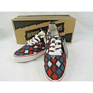 DC Comics Lopro Shoes Harley Quinn Batman Sneakers Women Size 6.5 Mens 5 NIB